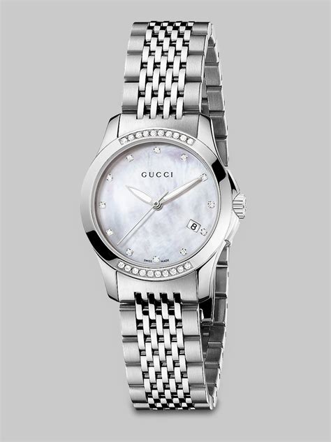 gucci g-frame diamond mother-of-pearl &|Gucci g-timeless.